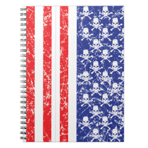 Patriotic Skulls Notebook
