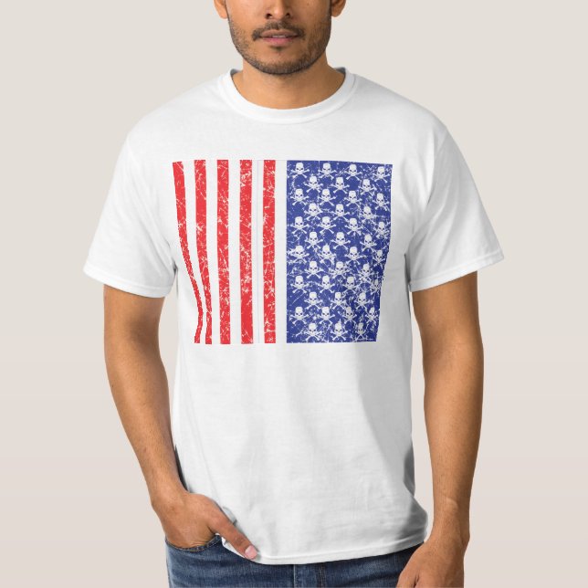 Patriotic Skulls T-Shirt (Front)
