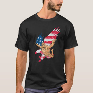 Patriotic Skydiver Us American Flag Freedom Skydiv T-Shirt
