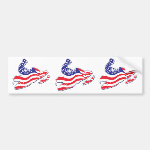 Patriotic-Sledder Bumper Sticker