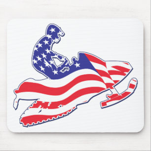 Patriotic-Sledder Mouse Mat