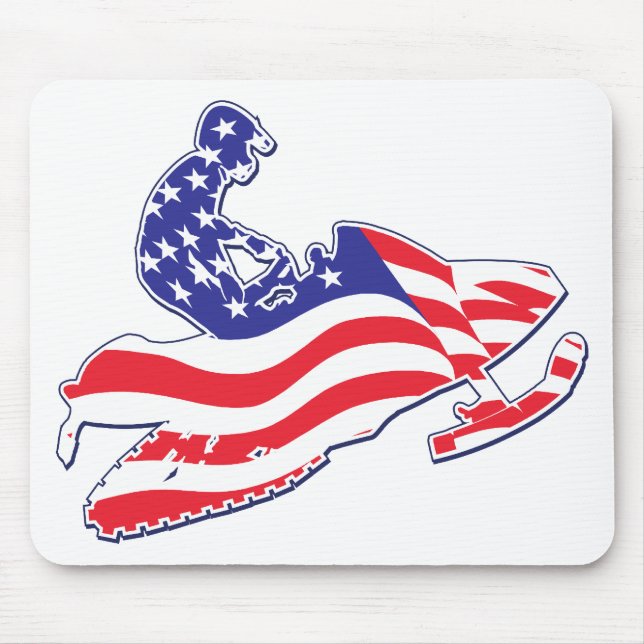 Patriotic-Sledder Mouse Mat (Front)