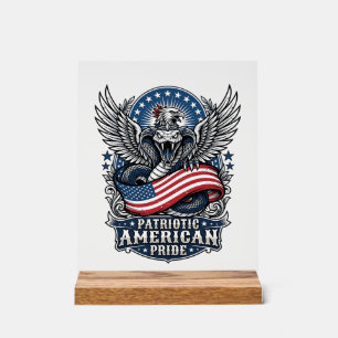 Patriotic Snake Skull Liberty Beast Animal Hybrid  Acrylic Sign