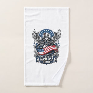 Patriotic Snake Skull Liberty Beast Animal Hybrid Hand Towel