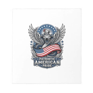 Patriotic Snake Skull Liberty Beast Animal Hybrid  Notepad