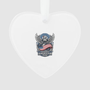 Patriotic Snake Skull Liberty Beast Animal Hybrid Ornament