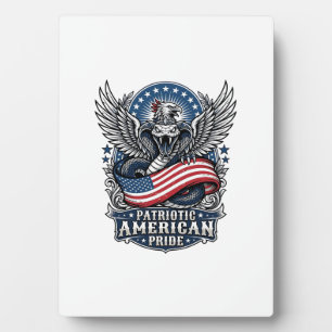 Patriotic Snake Skull Liberty Beast Animal Hybrid Plaque