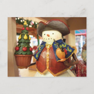 Patriotic Snowman.  Savage Mill Postcard