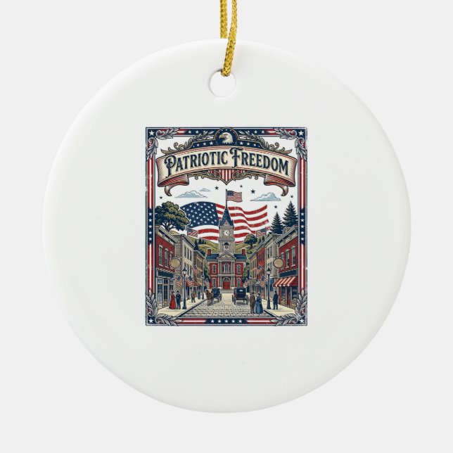 Patriotic Soap Maker Ceramic Tree Decoration (Front)