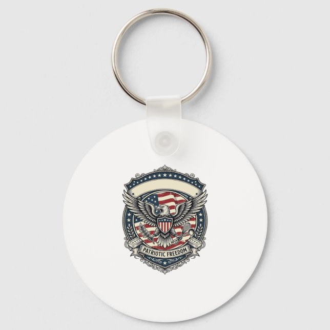 Patriotic Soap Maker  Key Ring (Front)