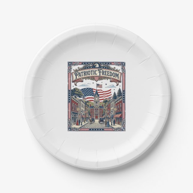 Patriotic Soap Maker Paper Plate (Front)