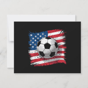Patriotic soccer 4th of july men usa american flag save the date
