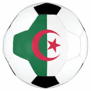 Patriotic Soccer Ball with Algeria Flag