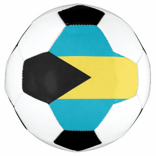 Patriotic Soccer Ball with Bahamas Flag
