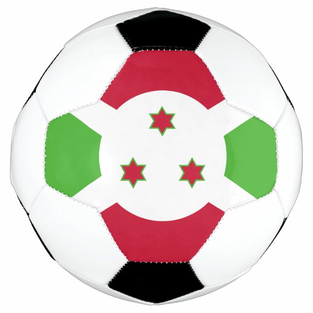 Patriotic Soccer Ball with Burundi Flag (Front)