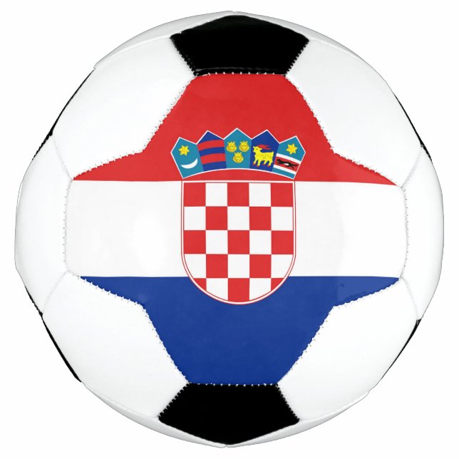 Patriotic Soccer Ball with Croatia Flag (Front)