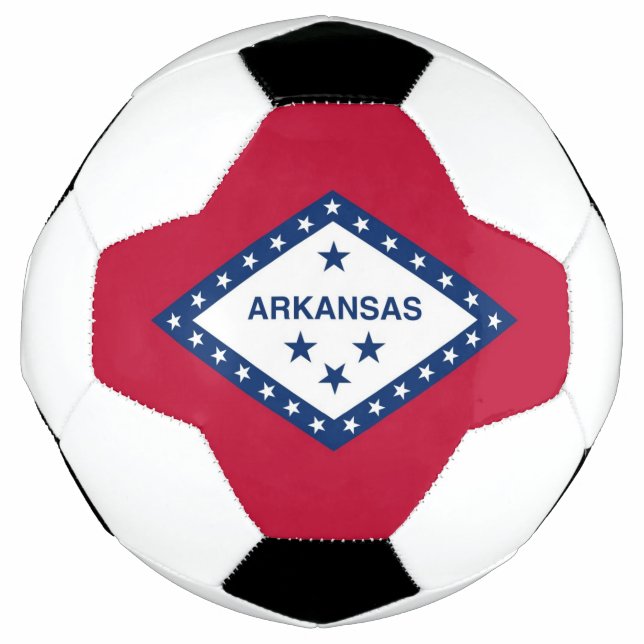 Patriotic Soccer Ball with Flag of Arkansas, USA (Front)
