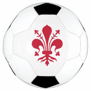 Patriotic Soccer Ball with Flag of Florence, Italy