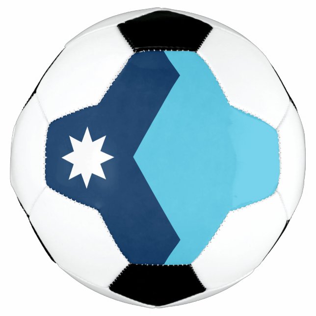 Patriotic Soccer Ball with Flag of Minnesota, USA (Front)