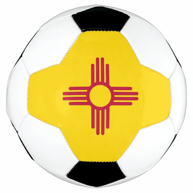 Patriotic Soccer Ball with Flag of New Mexico (Front)