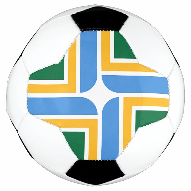 Patriotic Soccer Ball with Flag of Portland (Front)