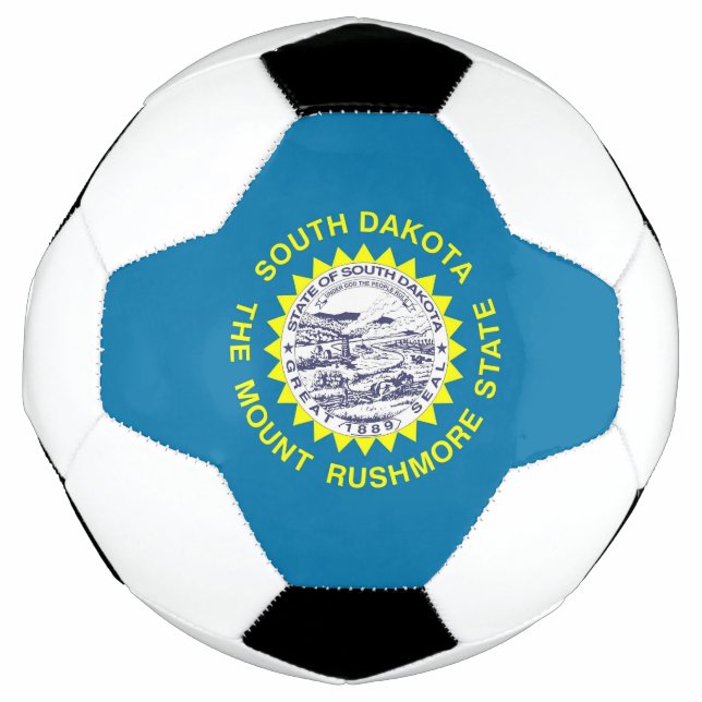 Patriotic Soccer Ball with Flag of South Dakota (Front)