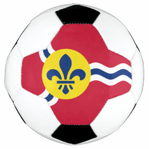 Patriotic Soccer Ball with Flag of St. Louis