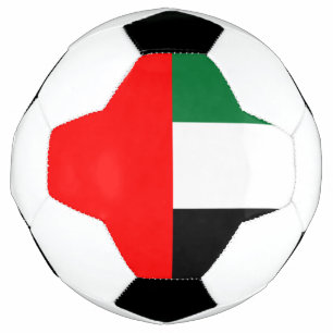Patriotic Soccer Ball with Flag of UAE