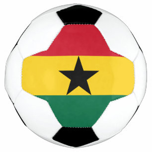 Patriotic Soccer Ball with Ghana Flag