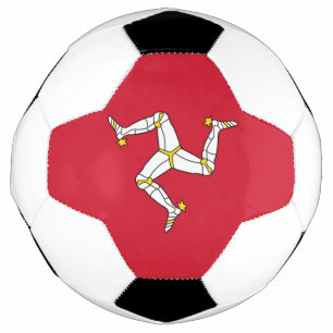 Patriotic Soccer Ball with Isle of Man Flag