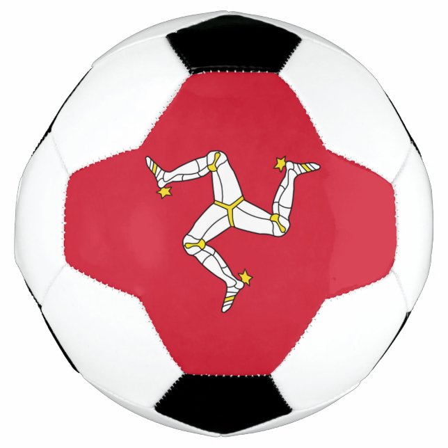 Patriotic Soccer Ball with Isle of Man Flag (Front)
