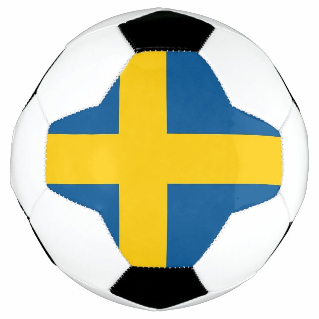 Patriotic Soccer Ball with Sweden Flag (Front)