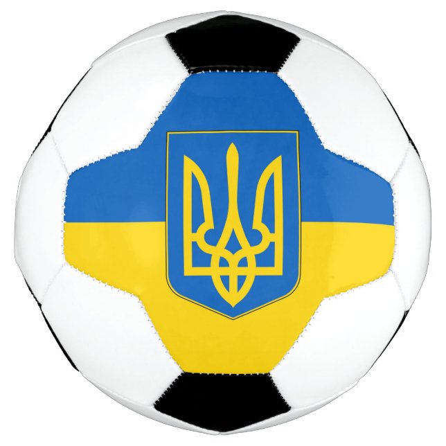 Patriotic Soccer Ball with Ukraine Flag (Front)