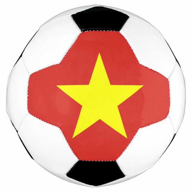 Patriotic Soccer Ball with Vietnam Flag (Front)