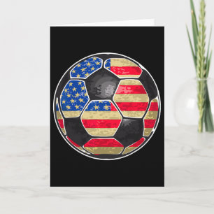 Patriotic Soccer Ll Usa Flag Card