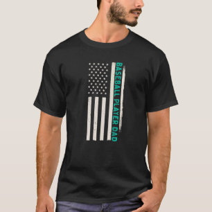 Patriotic Softball Coach Baseball Player Dad 1 T-Shirt