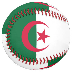 Patriotic Softball with flag of Algeria