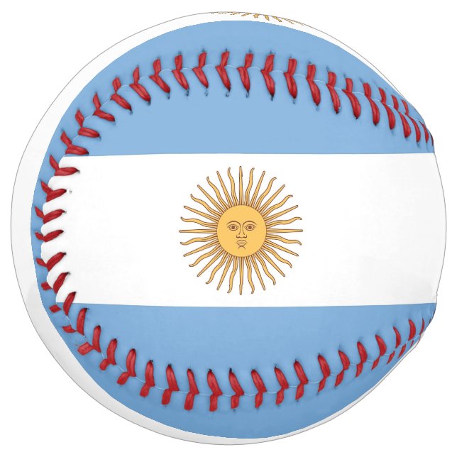 Patriotic Softball with flag of Argentina (Front Left)