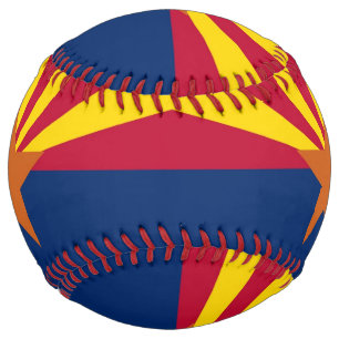 Patriotic Softball with flag of Arizona, USA