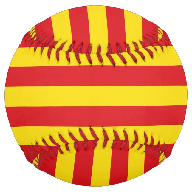 Patriotic Softball with flag of Catalonia (Front)