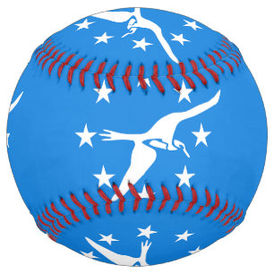 Patriotic Softball with flag of Corpus Christi