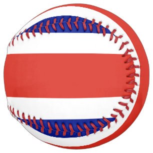 Patriotic Softball with flag of Costa Rica