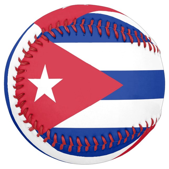 Patriotic Softball with flag of Cuba (Front Left)