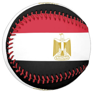 Patriotic Softball with flag of Egypt