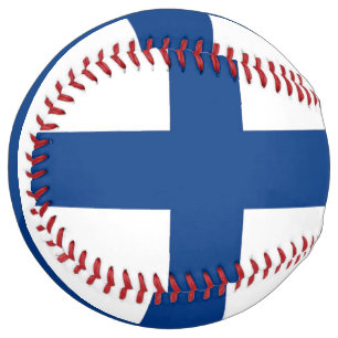 Patriotic Softball with flag of Finland