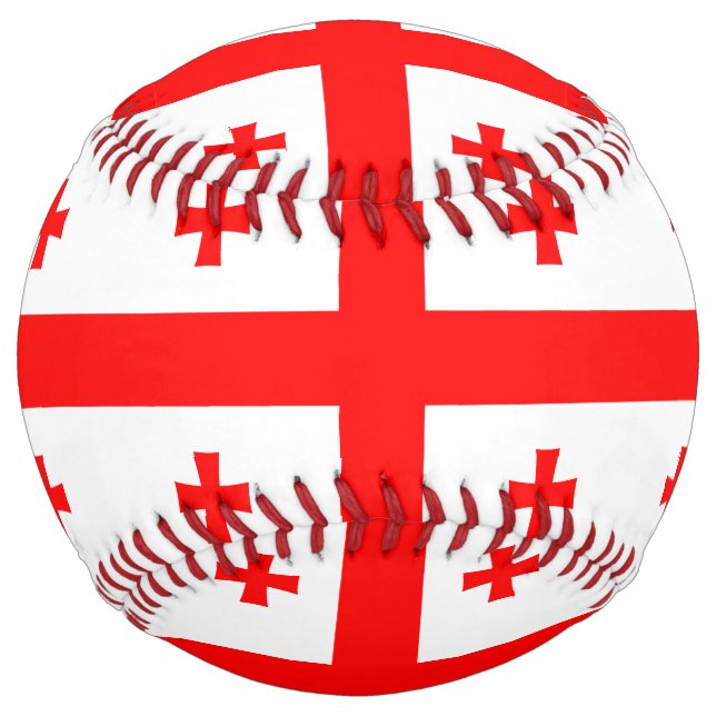 Patriotic Softball with flag of Georgia (Front)