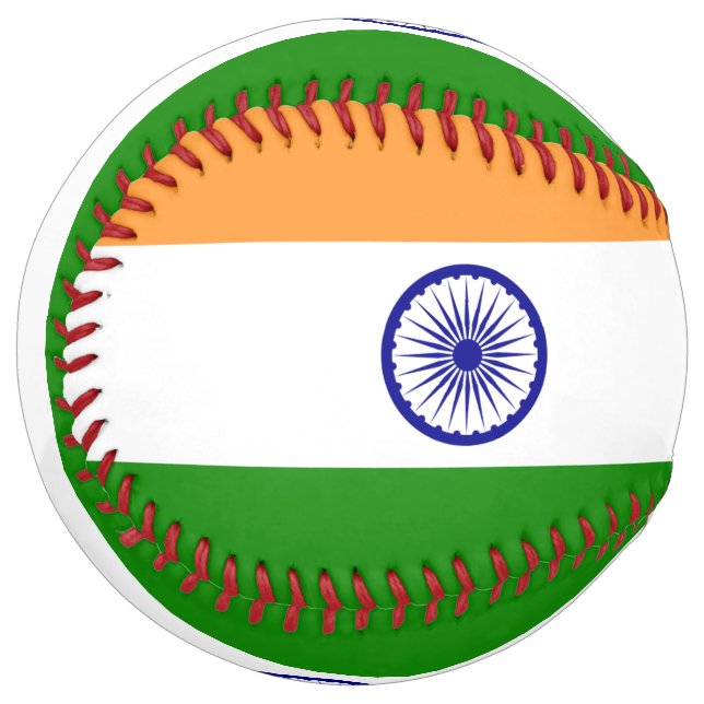 Patriotic Softball with flag of India (Front Left)