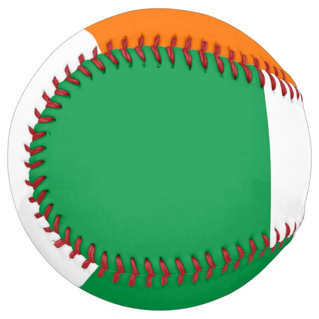 Patriotic Softball with flag of Ireland (Front Left)