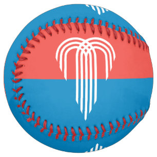 Patriotic Softball with flag of Kansas City
