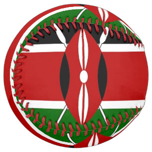 Patriotic Softball with flag of Kenya